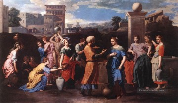  maler - Rebecca am Brunnen klassischen Maler Nicolas Poussin